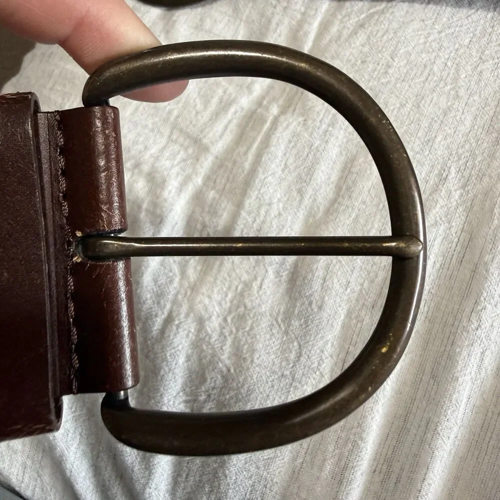 Coldwater Creek Women's Belt Size Small Braided Brown Bonded Leather Belt‎